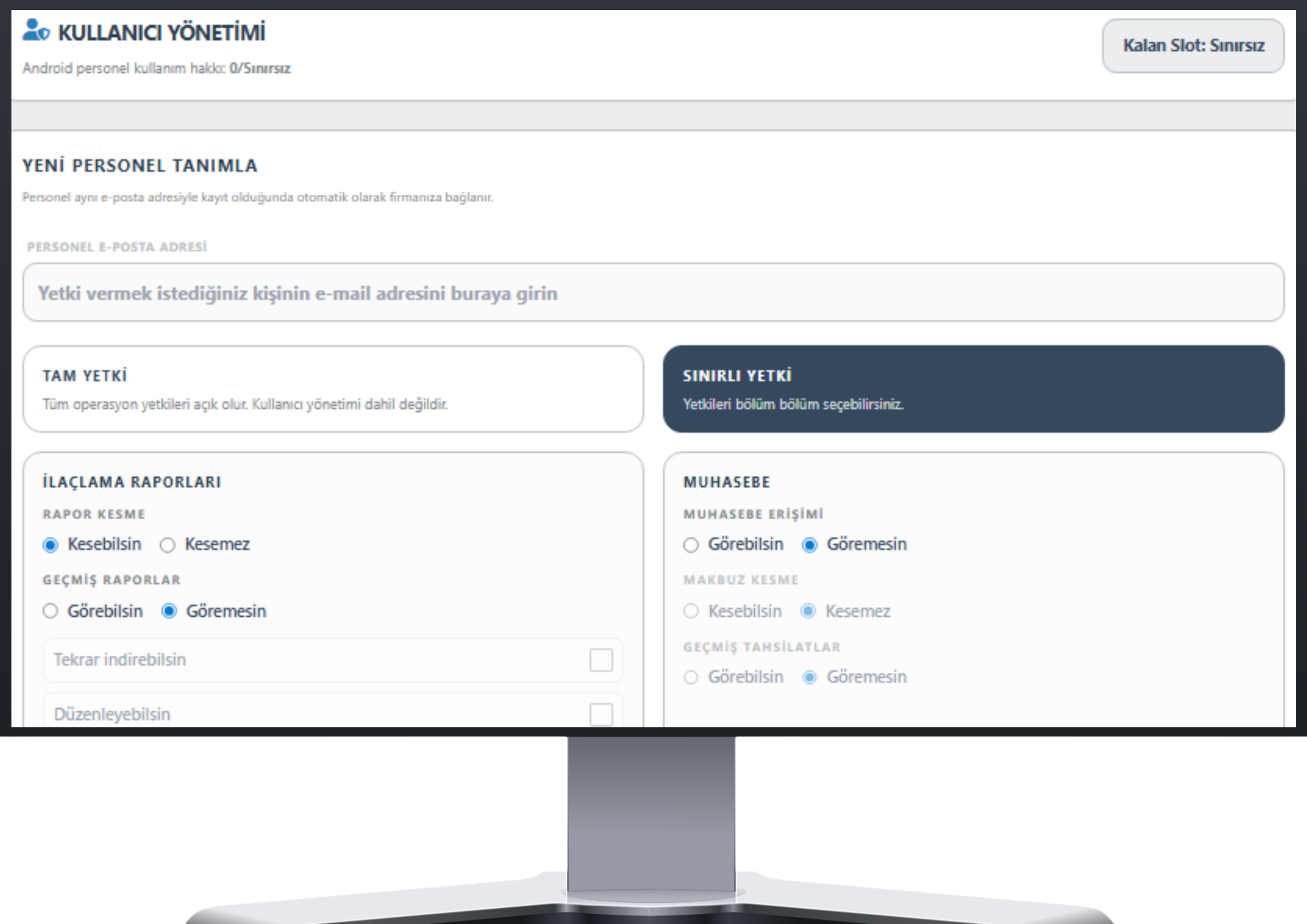 Yetkilendirme Paneli